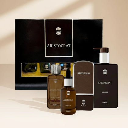 Ajmal Perfume Aristocrat Gift Set for Men with White Rose Radiance