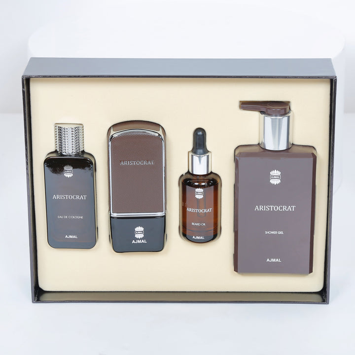 Ajmal Perfume Aristocrat Gift Set for Men with White Rose Radiance