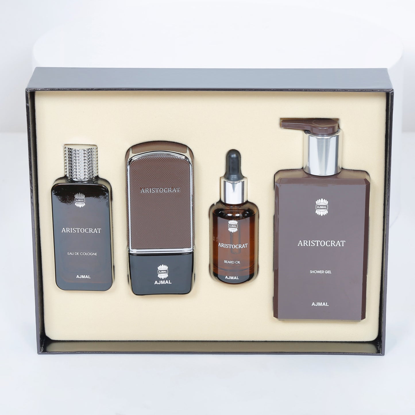 Ajmal Perfume Aristocrat Gift Set for Men with White Rose Radiance