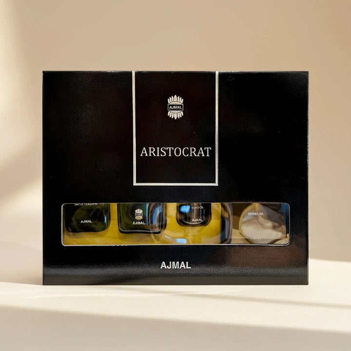 Ajmal Perfume Aristocrat Gift Set for Men with White Rose Radiance