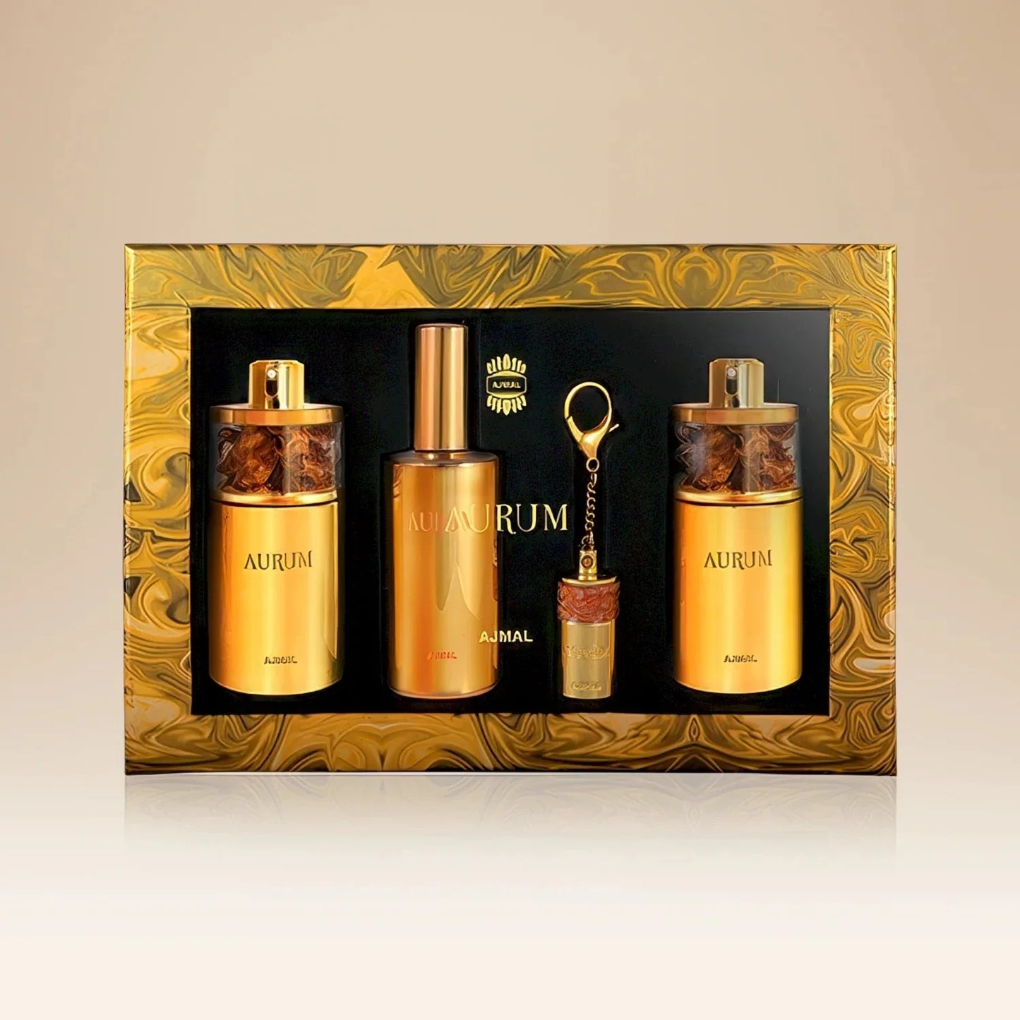 Ajmal Perfume | Luxurious Aurum Twin Gift Set & Elegant Rose Symphony Bouquet
