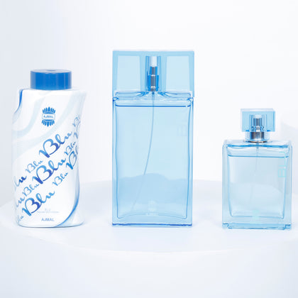أجمل للعطور | مجموعة هدايا بلو للرجال مع ترتيب هارموني جاردن المضاء بنور الشمس