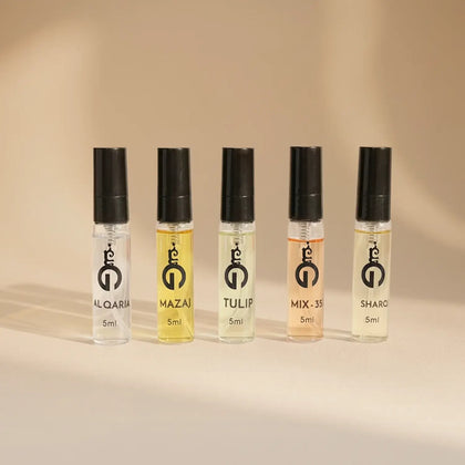 مجموعة عطور الغوالي للجنسين - 10 روائع بعبوات 5 مل