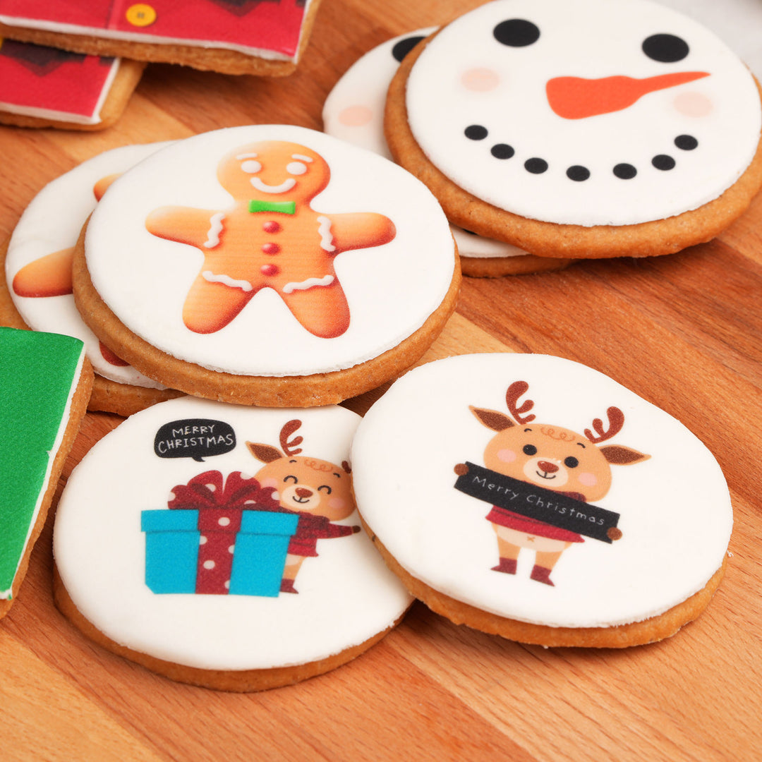 Festive Assorted Christmas Fun Cookie Collection - 12 Piece Set