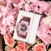 Baby G Resin Shock Resistant Watch For Women With Heart Shaped Flower Box