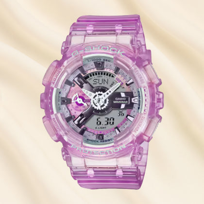 Baby G Resin Shock Resistant Watch For Women With Heart Shaped Flower Box