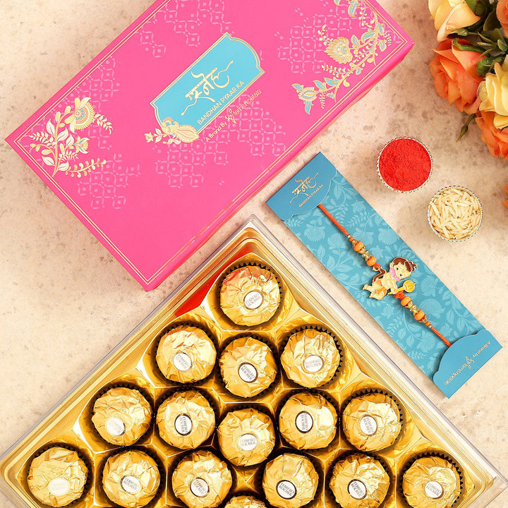 Bal Hanuman Rakhi For Kids With 24 Ferrero Rocher