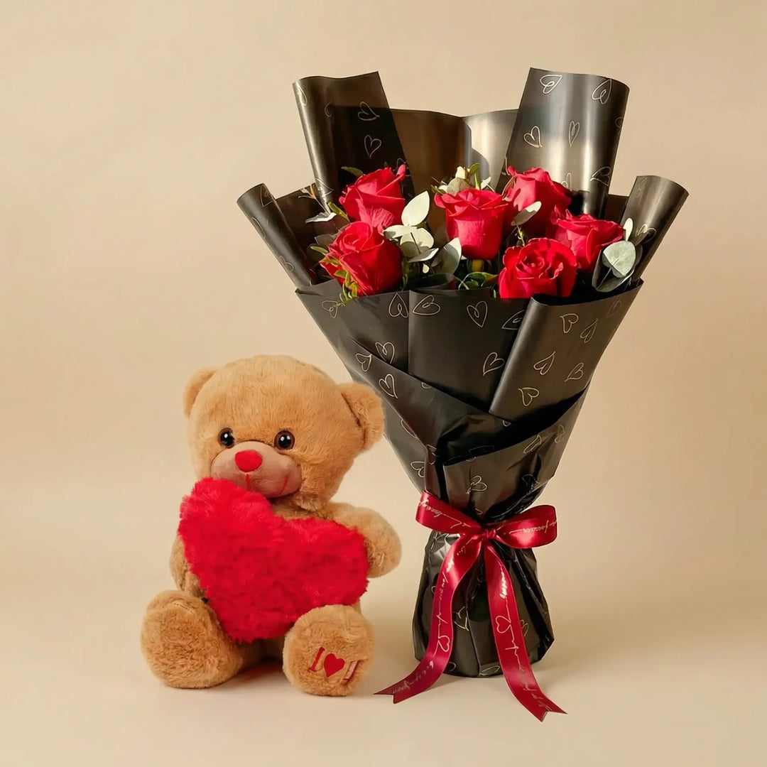Romantic 6 Red Roses