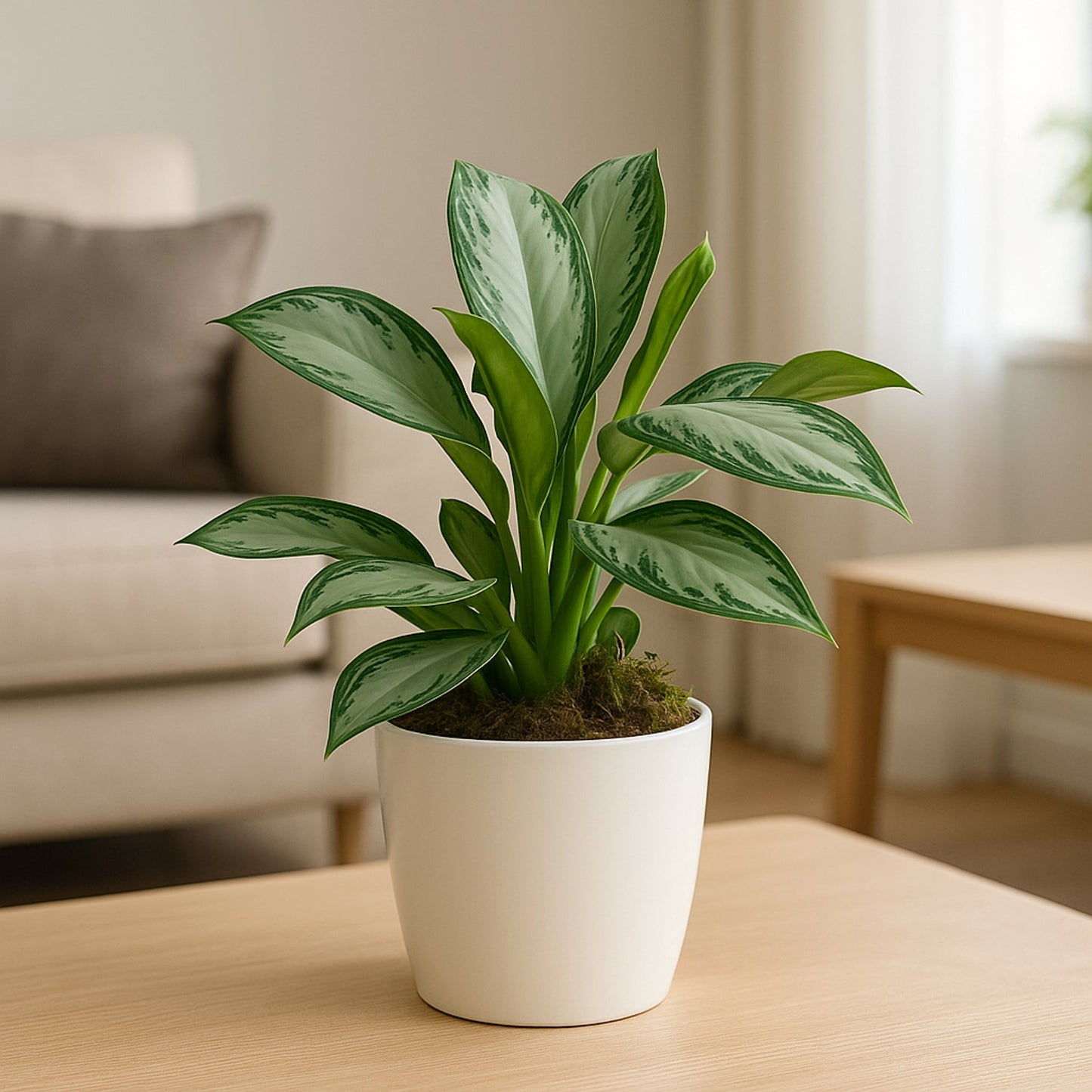 Beautiful AGLAONEMA SILVER BAY in a Classical Pot