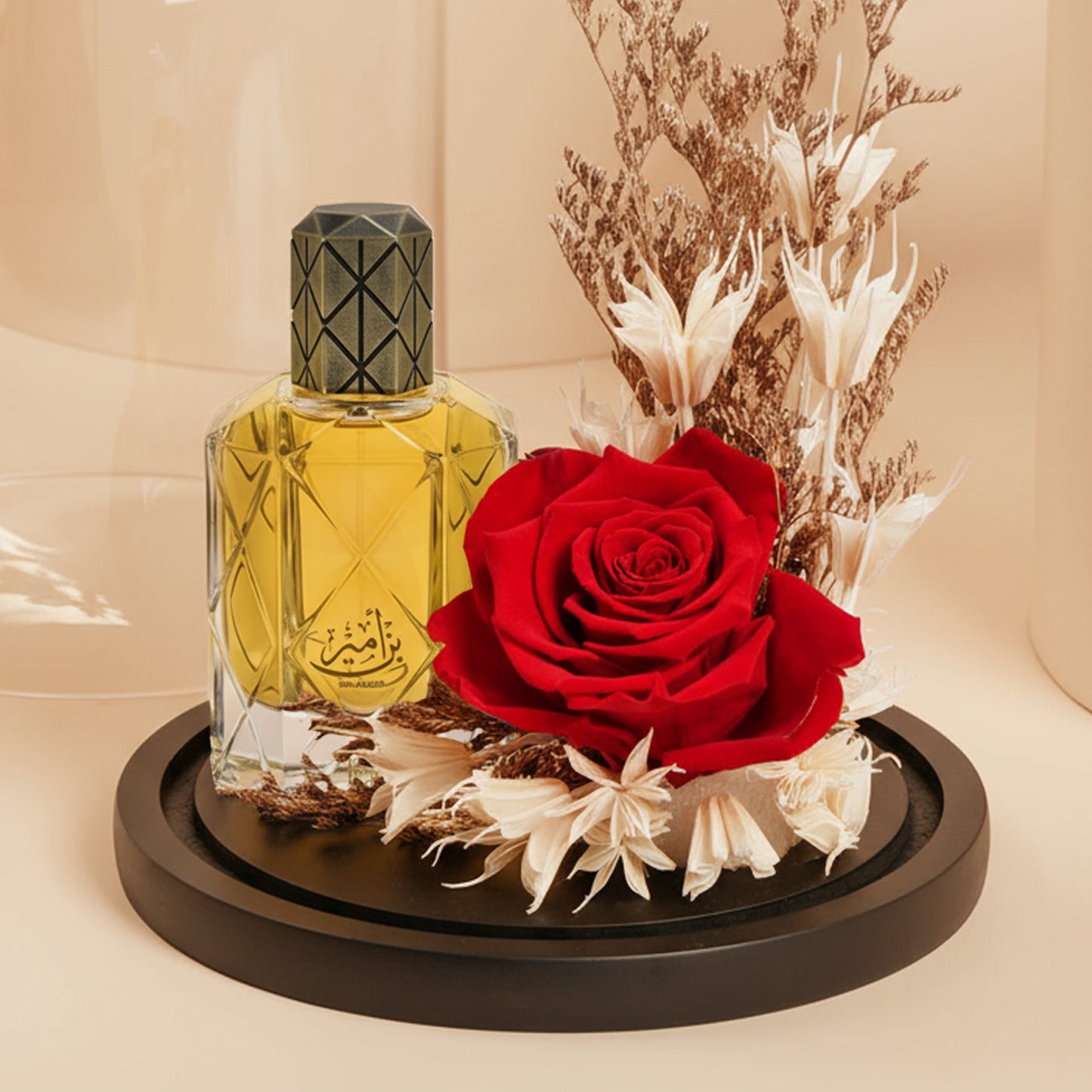 Beautiful Red Forever Rose With Bin Ameer by Maghribi