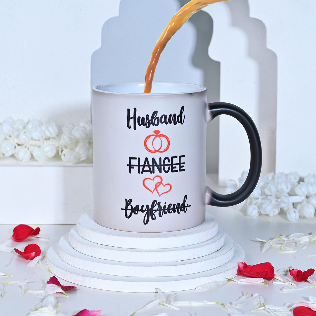 Beloved Husband Magic Reveal Mug - Perfect for Fiancé and Boyfriend