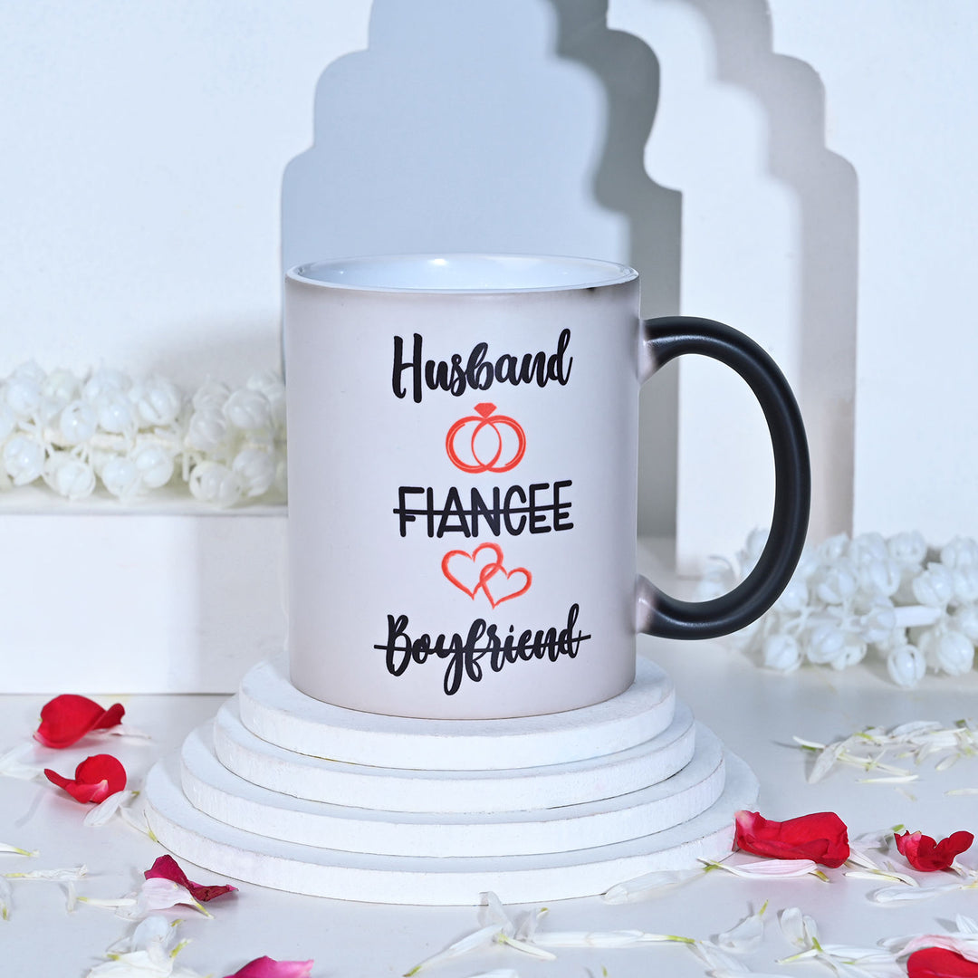 Beloved Husband Magic Reveal Mug - Perfect for Fiancé and Boyfriend