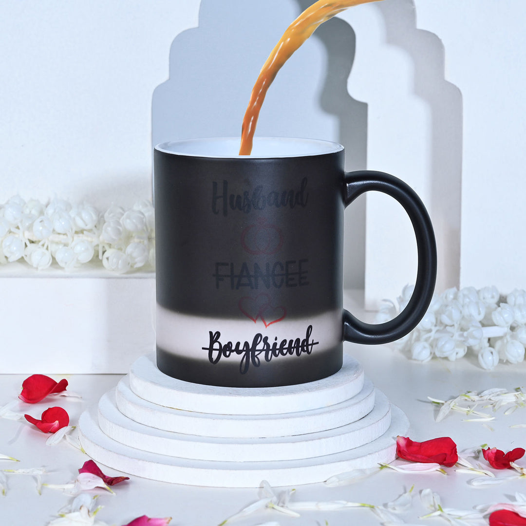 Beloved Husband Magic Reveal Mug - Perfect for Fiancé and Boyfriend