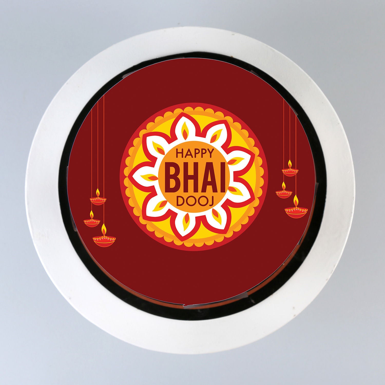 Bhai Dooj Theme Chocolate Cake Half Kg