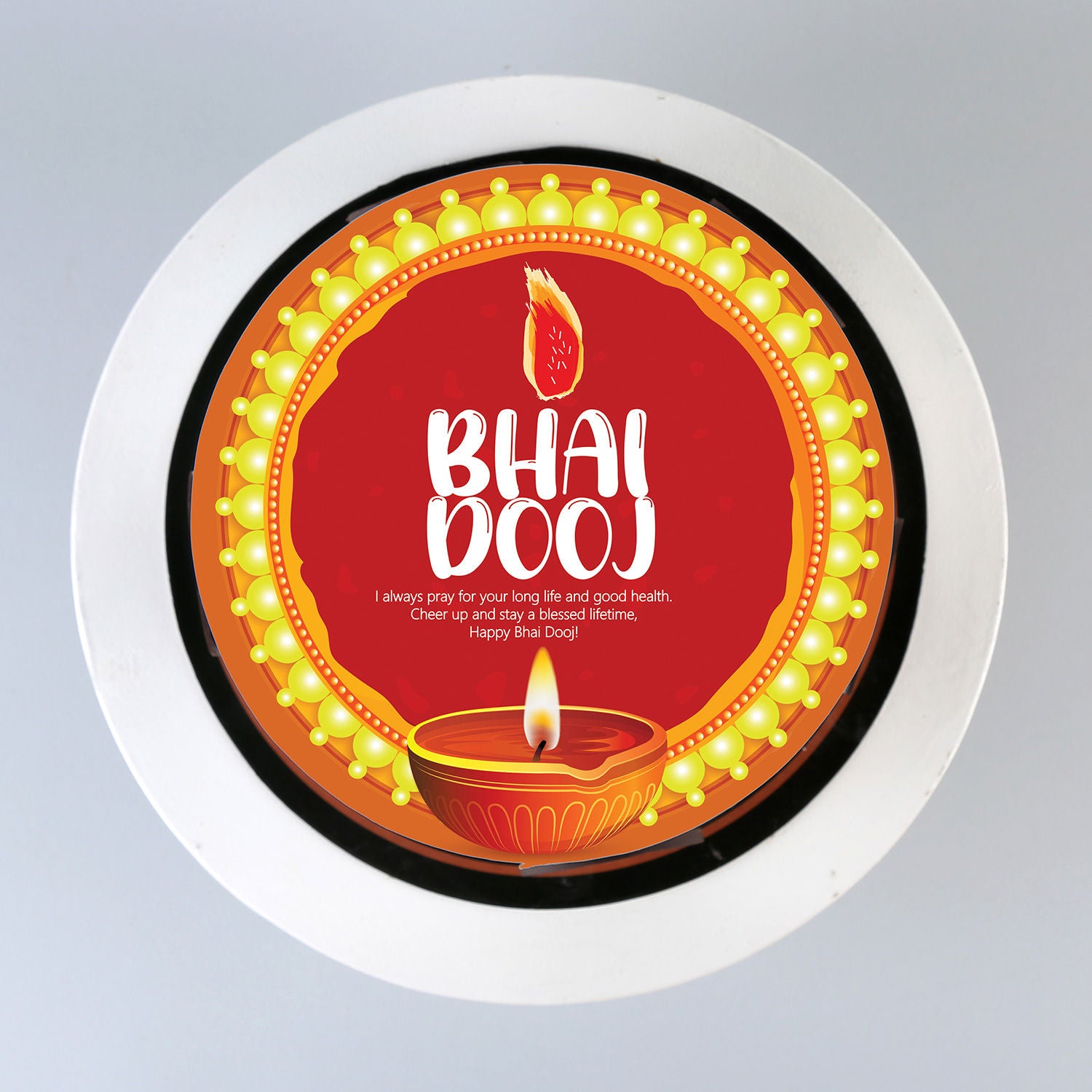Bhai Dooj Wishes Chocolate Cake Half Kg