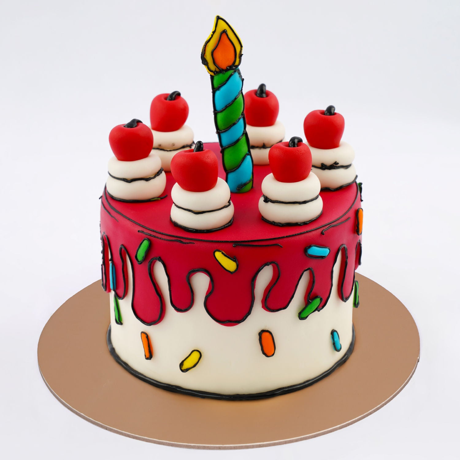Birthday Theme Candle Cake