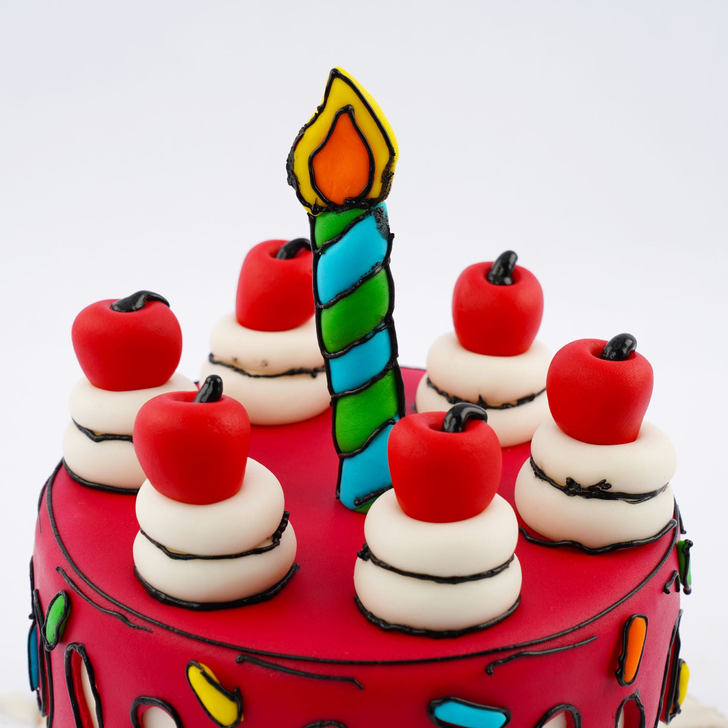 Birthday Theme Candle Cake