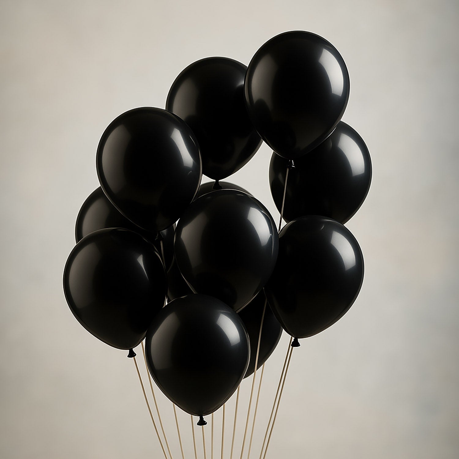 Black Latex Balloons 10 Pcs
