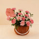 Charming Pink Blossom Basket