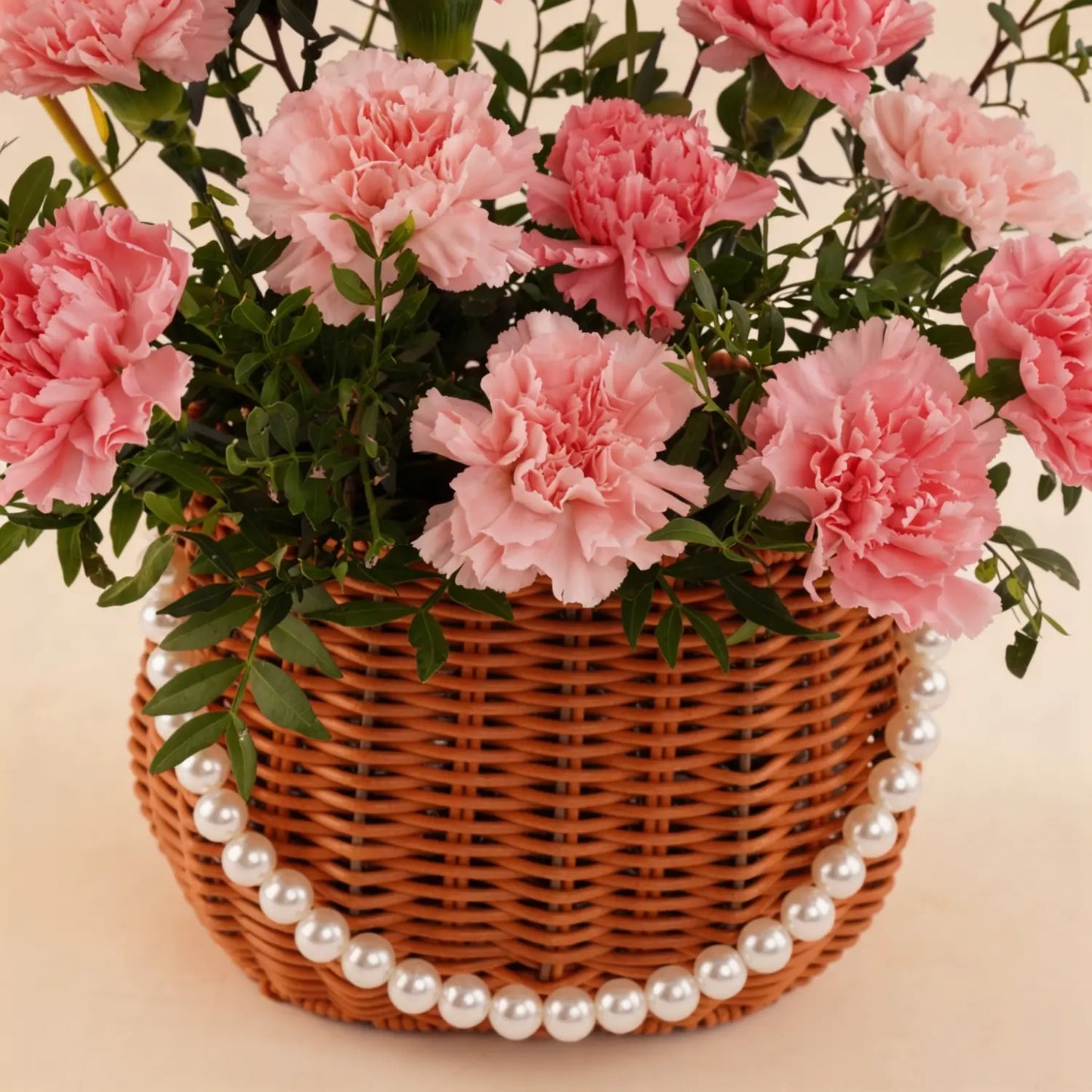 Charming Pink Blossom Basket