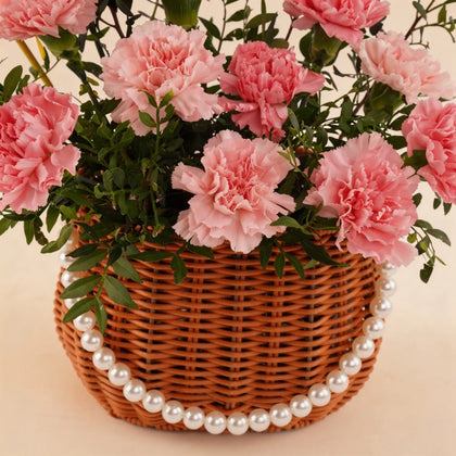Charming Pink Blossom Basket