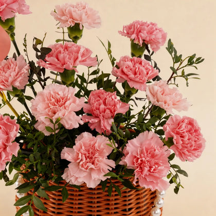 Charming Pink Blossom Basket