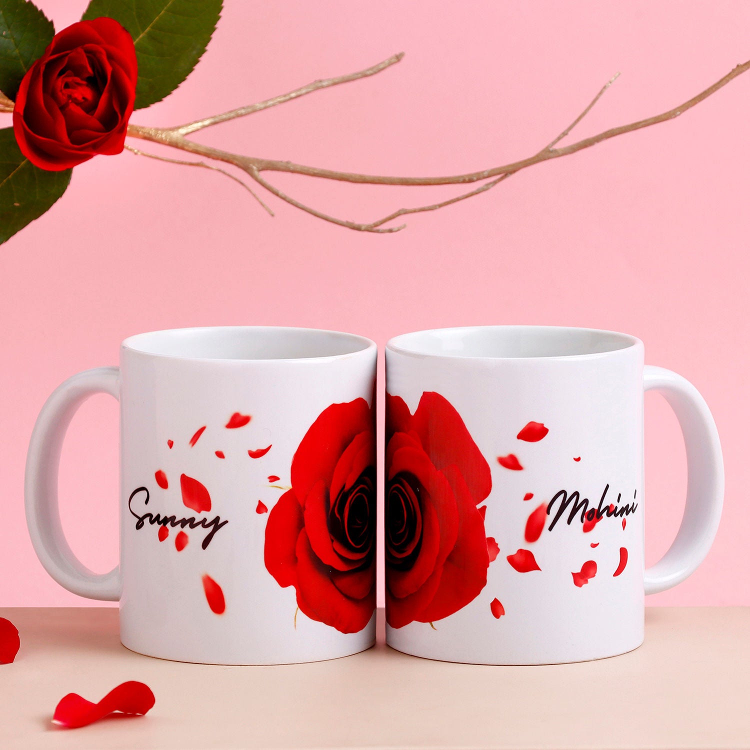 Blooming Love Personalised Mug Set