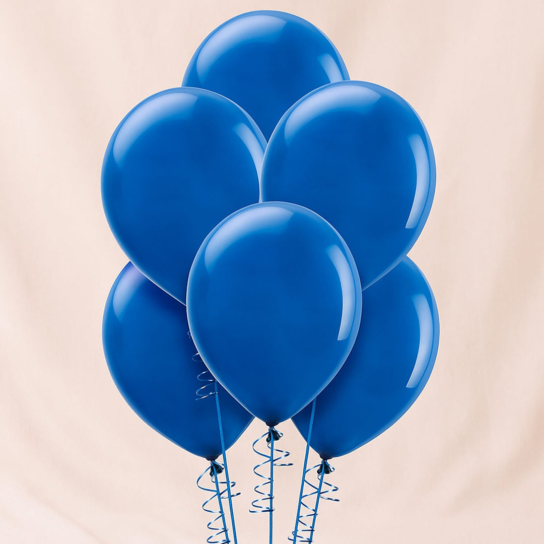 Vibrant Blue Latex Balloons - Pack of 6 for Celebrations
