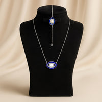 Blue Eye Guardian Necklace Set With Roses Arrangement