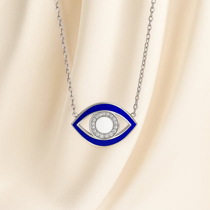Blue Eye Guardian Necklace Set With Roses Arrangement