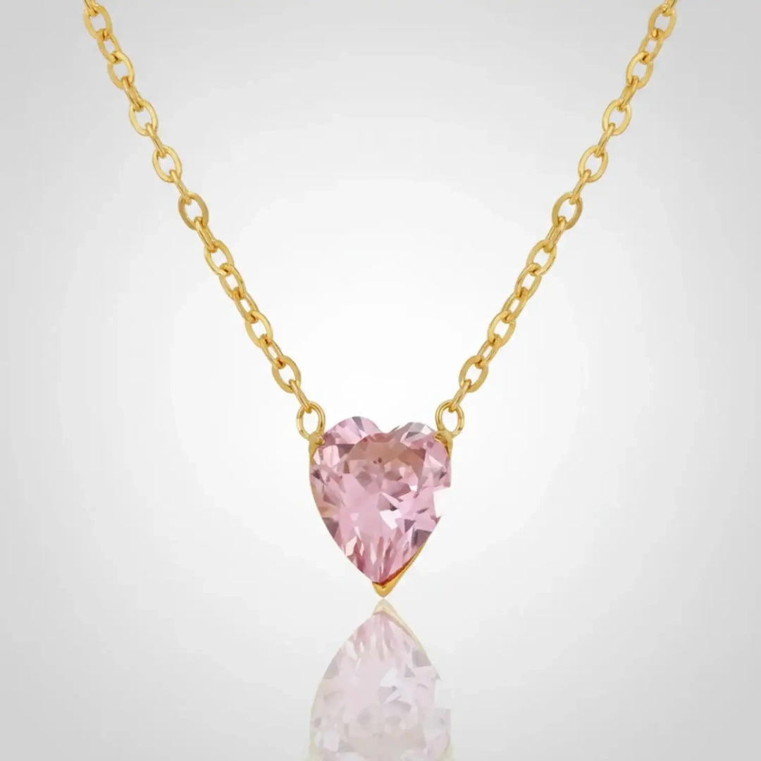 قلادة كريستال القلب الوردي الرقيق من سيجنيتشر جواهر