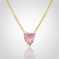 قلادة كريستال القلب الوردي الرقيق من سيجنيتشر جواهر
