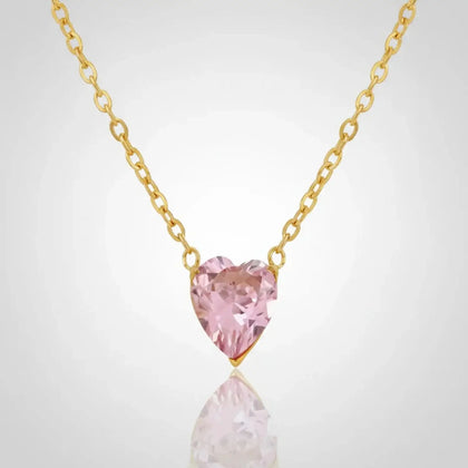 قلادة كريستال القلب الوردي الرقيق من سيجنيتشر جواهر
