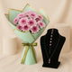 Blush Hearts Necklace Set With Bouquet
