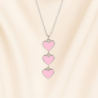 Blush Hearts Necklace Set With Bouquet