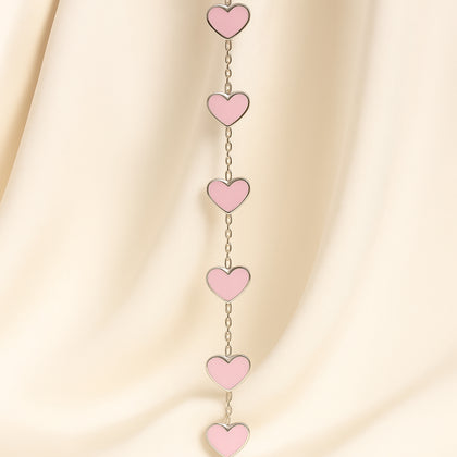 Blush Hearts Necklace Set With Bouquet