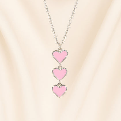 Blush Hearts Necklace Set