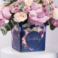 Exquisite Birthday Gift: Burberry Touch & Elegant Floral Arrangement for Her