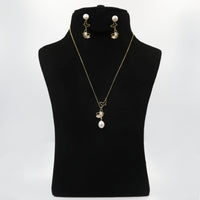 Elegant Butterfly Gold Plated Sterling Silver Jewelry Set with Pearls by Glitter
