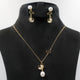 Elegant Butterfly Gold Plated Sterling Silver Jewelry Set with Pearls by Glitter