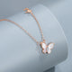 Butterfly Grace Necklace | Elegant 925 Sterling Silver with Rose Gold by Signature