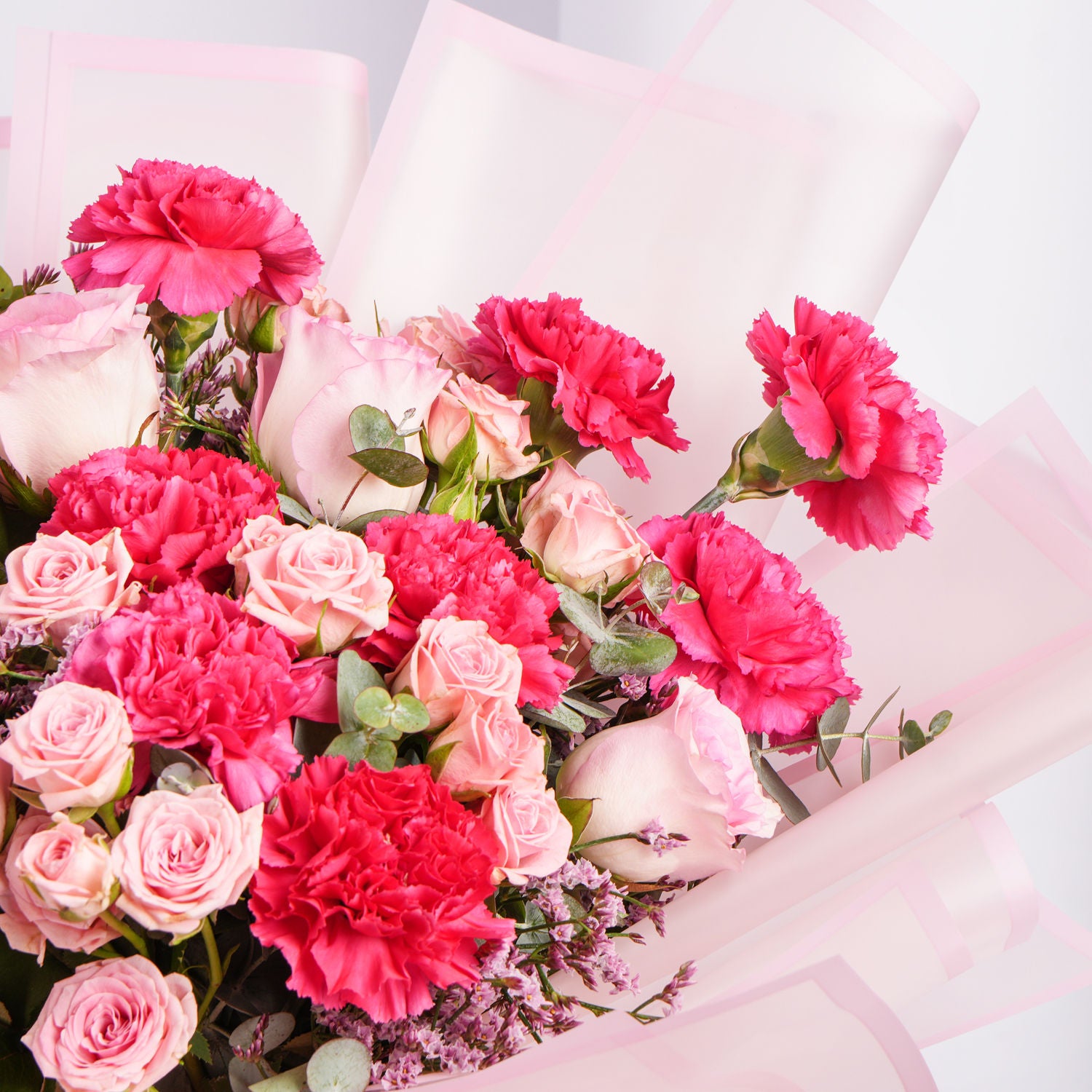 Carnations And Roses Bouquets For Mother