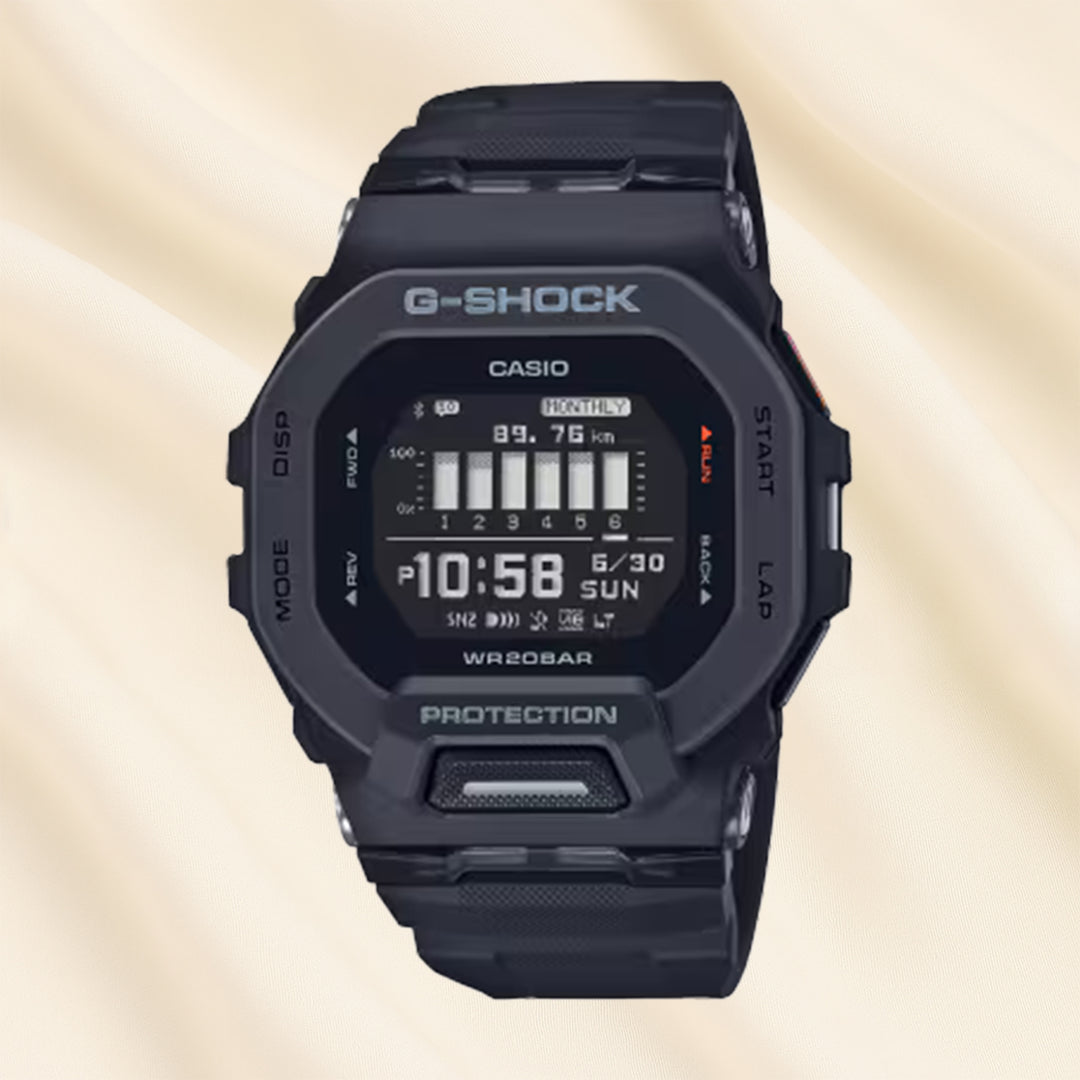 CASIO G-SHOCK GBD 200 Men's Sports Watch with Elegant Floral Arrangement