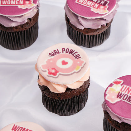 Celebrate Girl Power with Delicious Chocolate Cupcakes - Set of 6