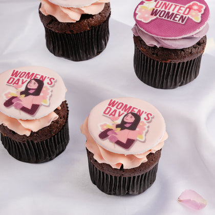 Celebrate Girl Power with Delicious Chocolate Cupcakes - Set of 6