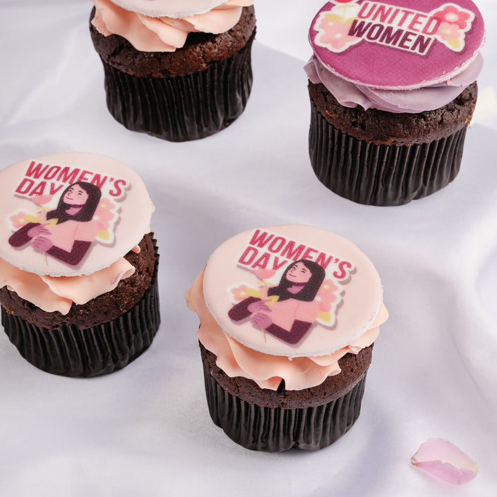 Celebrate Girl Power with Delicious Chocolate Cupcakes - Set of 6