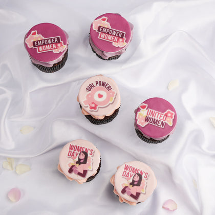 Celebrate Girl Power with Delicious Chocolate Cupcakes - Set of 6