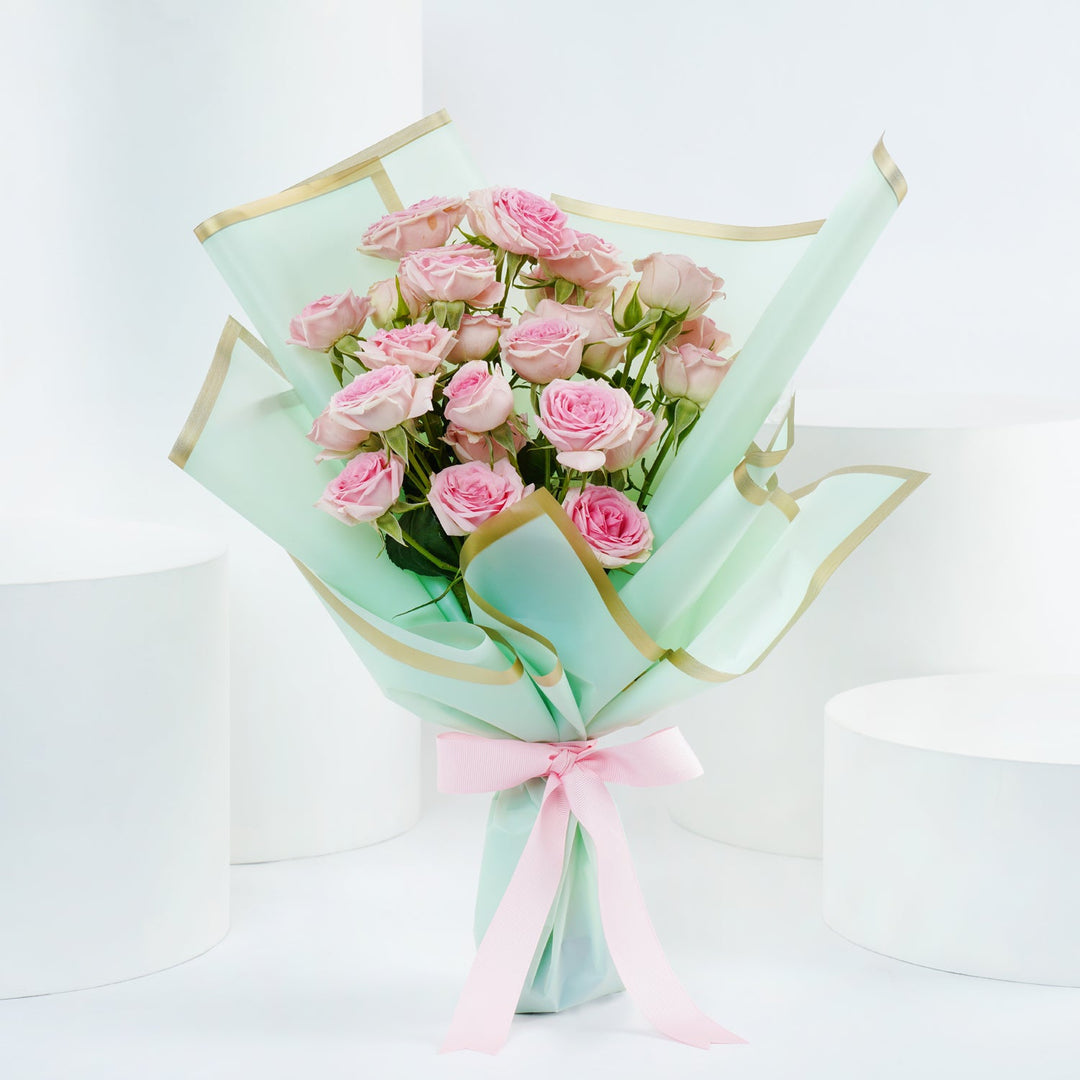 Exquisite Baby Pink Roses Bouquet - Perfect Gift for Any Occasion
