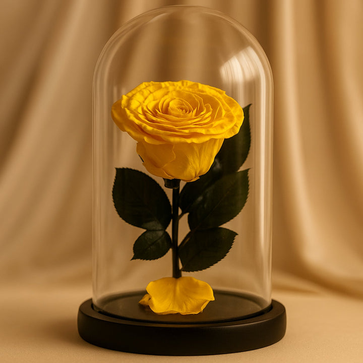 Cheerful Bloom Glass Dome