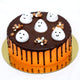 Spooky Halloween Chocolate Cake with Ghost Toppers